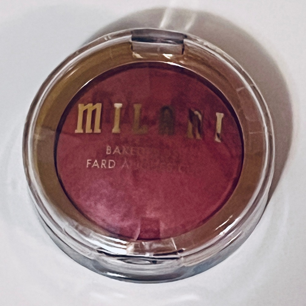 Milani Baked Blush Powder 0.12oz 18 Ciao Bella Brick Red Shimmer Radiant